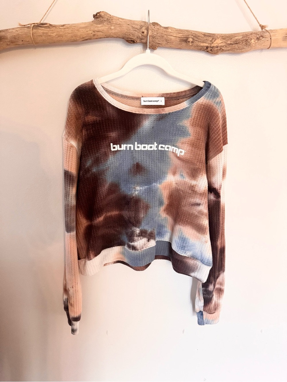 Burn Boot Camp Women's Tie-Dye Long Sleeve Top - Brown & Blue